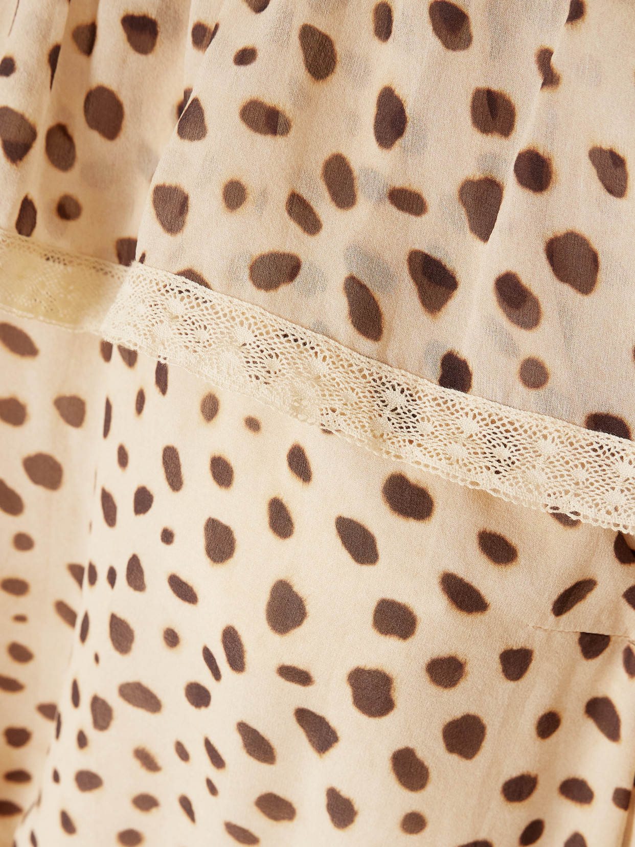 Priscilla Off-The-Shoulder Lace-Trimmed Cheetah-Print Silk-Georgette Blouse