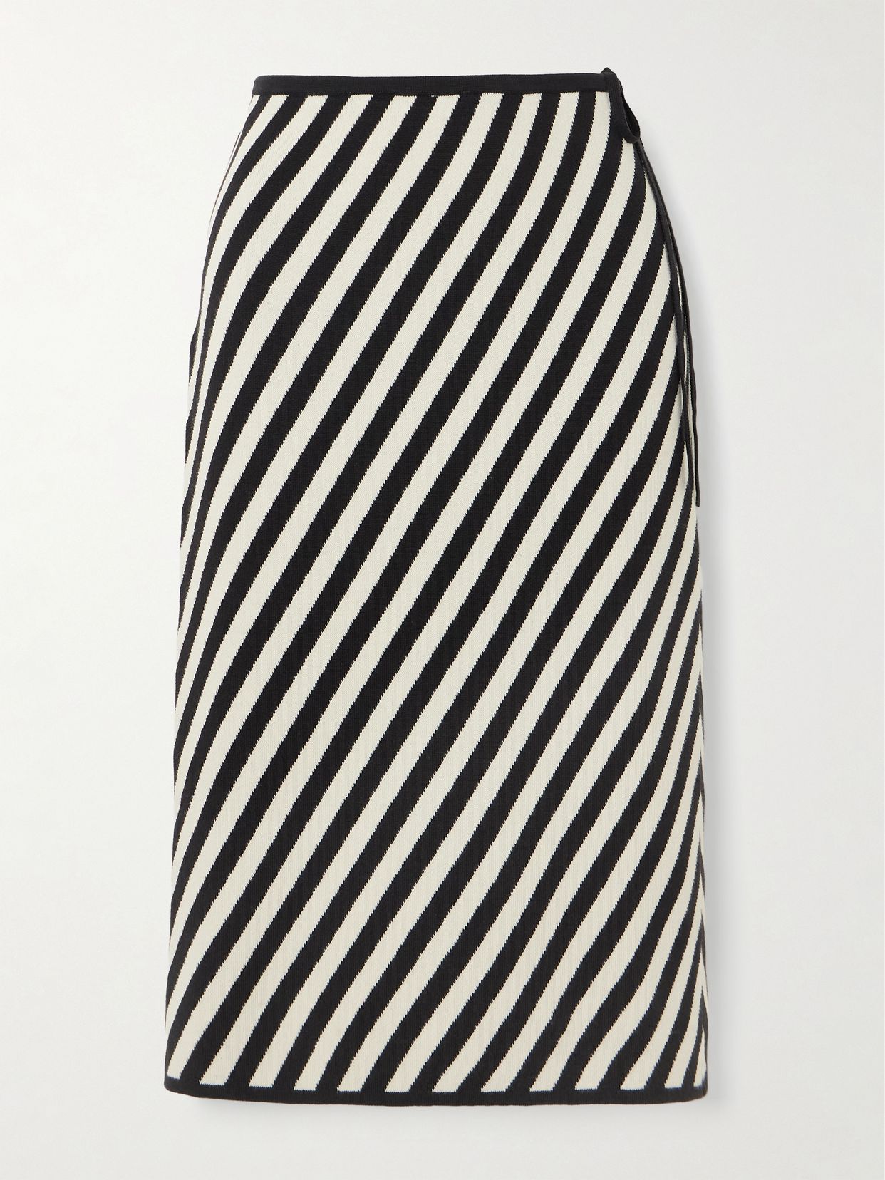 darcy striped pima cotton midi skirt