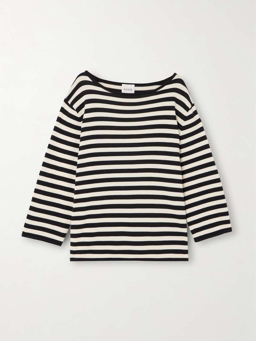 Posse Darcy Striped Pima Cotton Top