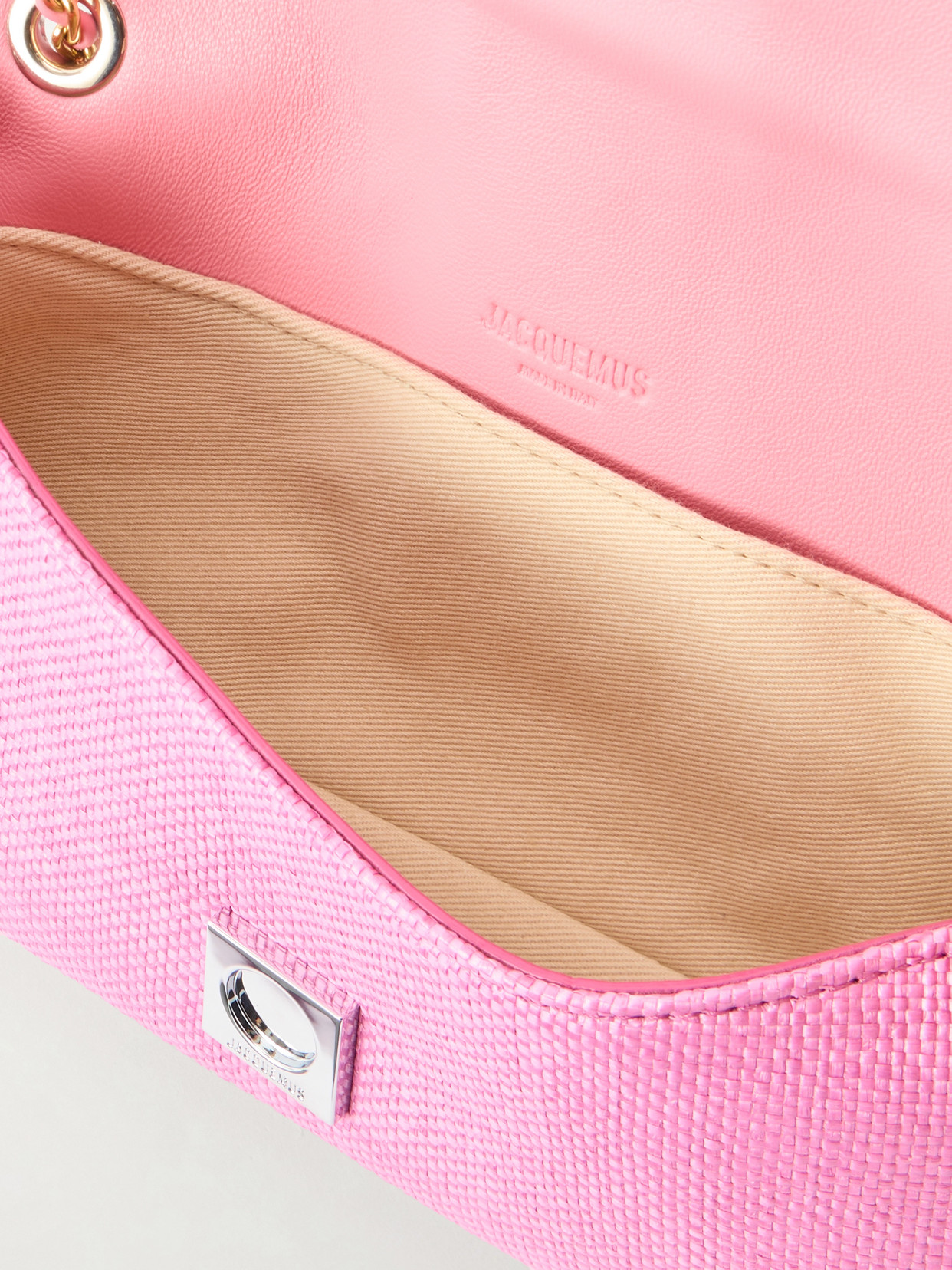 Le Bambino Chaîne Raffia-Effect Shoulder Bag