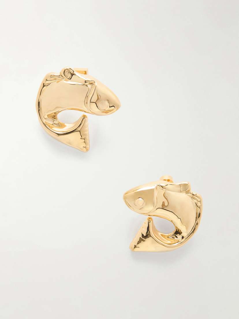 Jacquemus Poisson Gold-tone Earrings