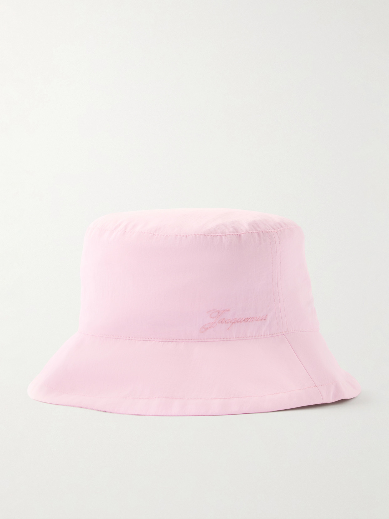 Jacquemus Le Bob Baluchon Embroidered Shell Bucket Hat In Pink