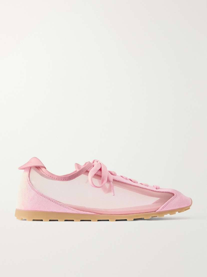 Jacquemus Les Tennis Suede And Leather Trimmed Mesh Sneakers