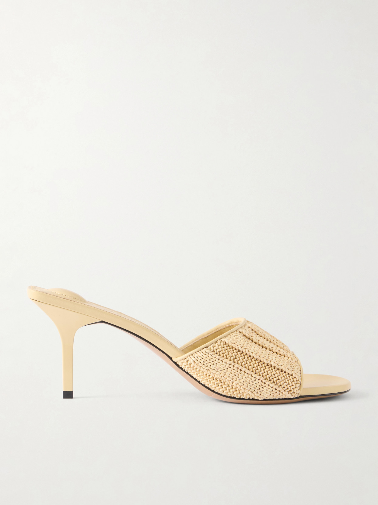 Jacquemus - Raffia-effect Leather Sandals - Neutrals