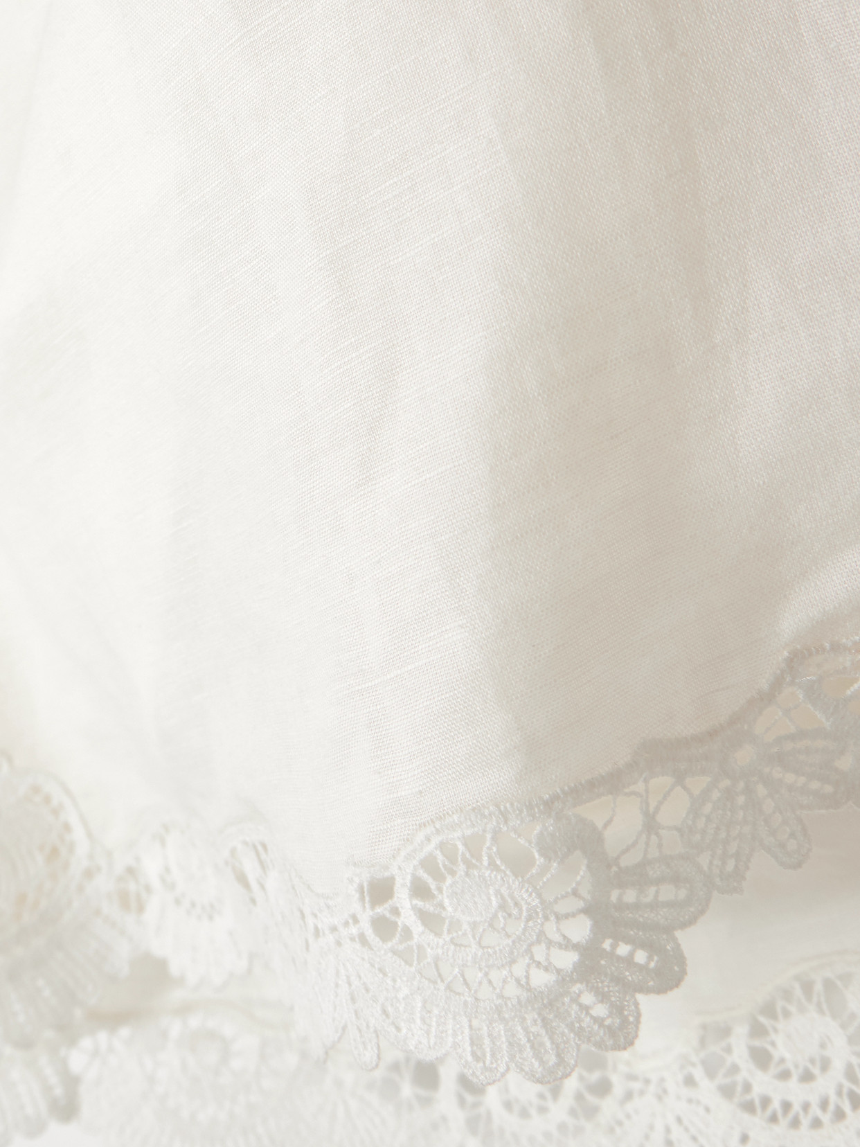 Darya Lace-Trimmed Linen And Cotton-Blend Midi