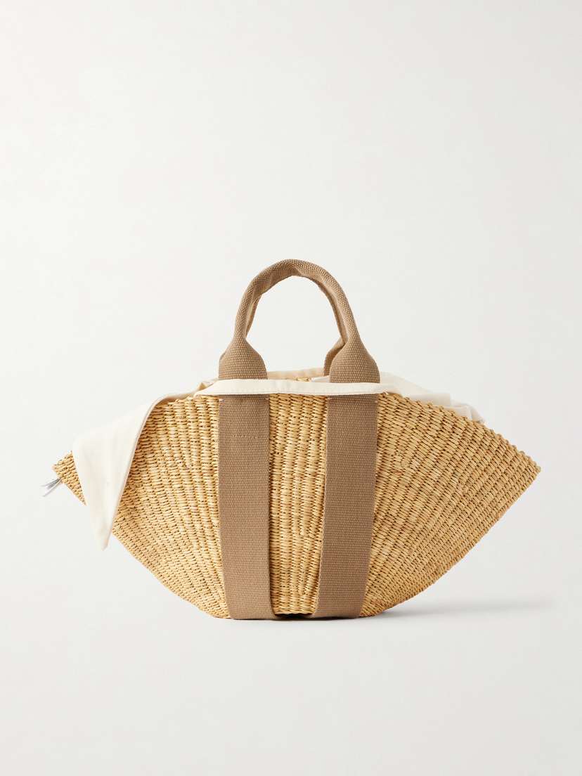 MUUÑ Sophie Mini Webbing-trimmed Woven Straw Tote | Thumbnail 7 MUUÑ Sophie Mini Webbing-trimmed Woven Straw Tote | Thumbnail 7