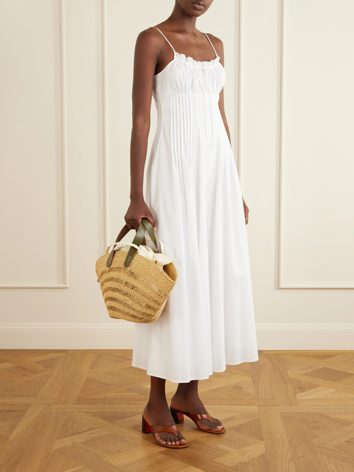 Muuñ - Chantelle Leather-Trimmed Raffia Tote