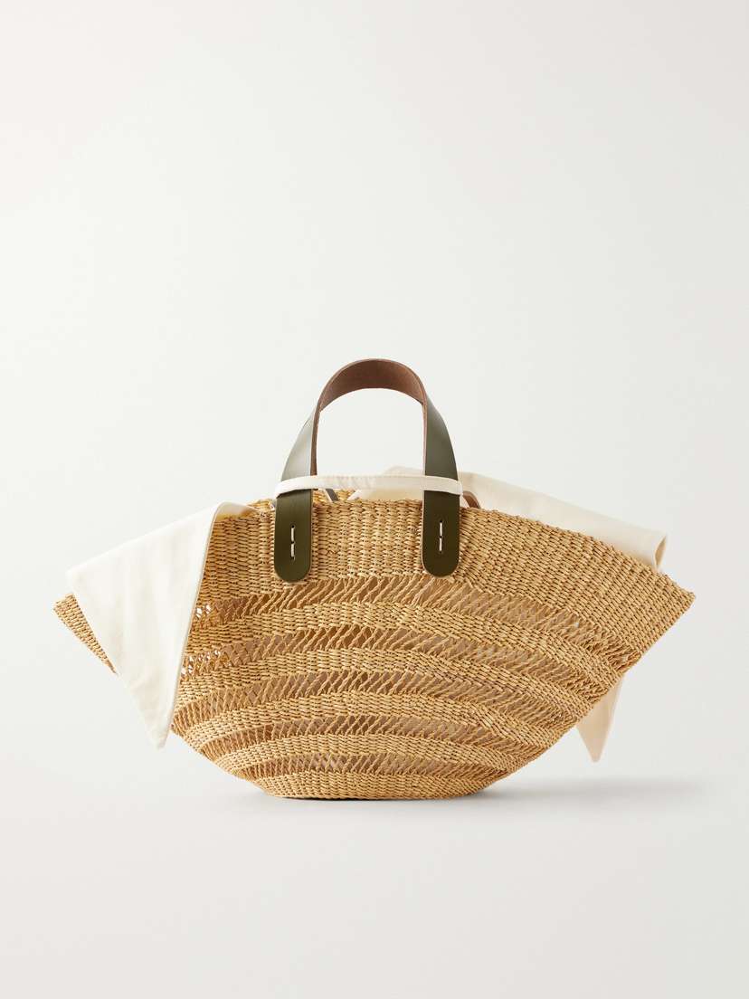 MUUÑ Chantelle Leather-trimmed Raffia Tote | Thumbnail 7 MUUÑ Chantelle Leather-trimmed Raffia Tote | Thumbnail 7
