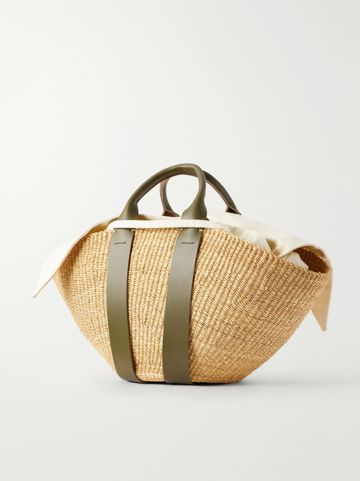 Muuñ - Sophie Leather-Trimmed Raffia Tote