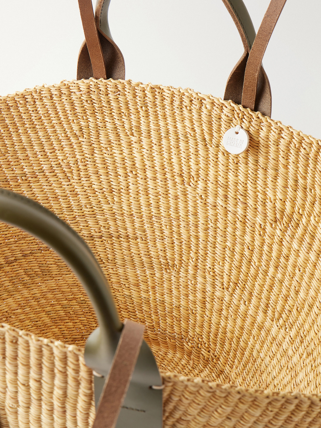 Muuñ - Sophie Leather-Trimmed Raffia Tote