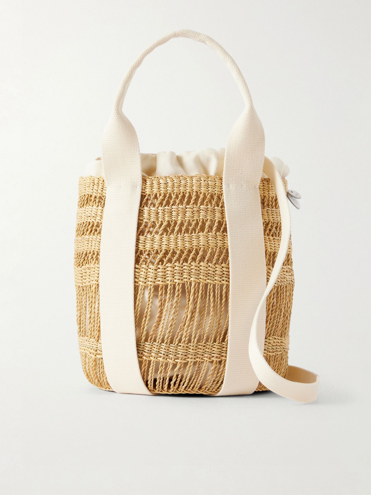 Mixy raffia bucket bag