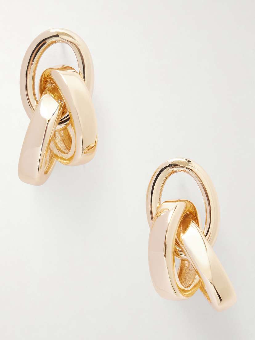 Roxanne Assoulin Triple Link Gold-tone Earrings