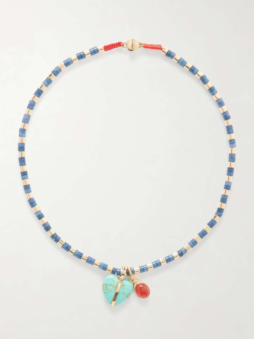 Roxanne Assoulin The Bar Gold-tone, Lapis Lazuli, Turquoise And Carnelian Necklace