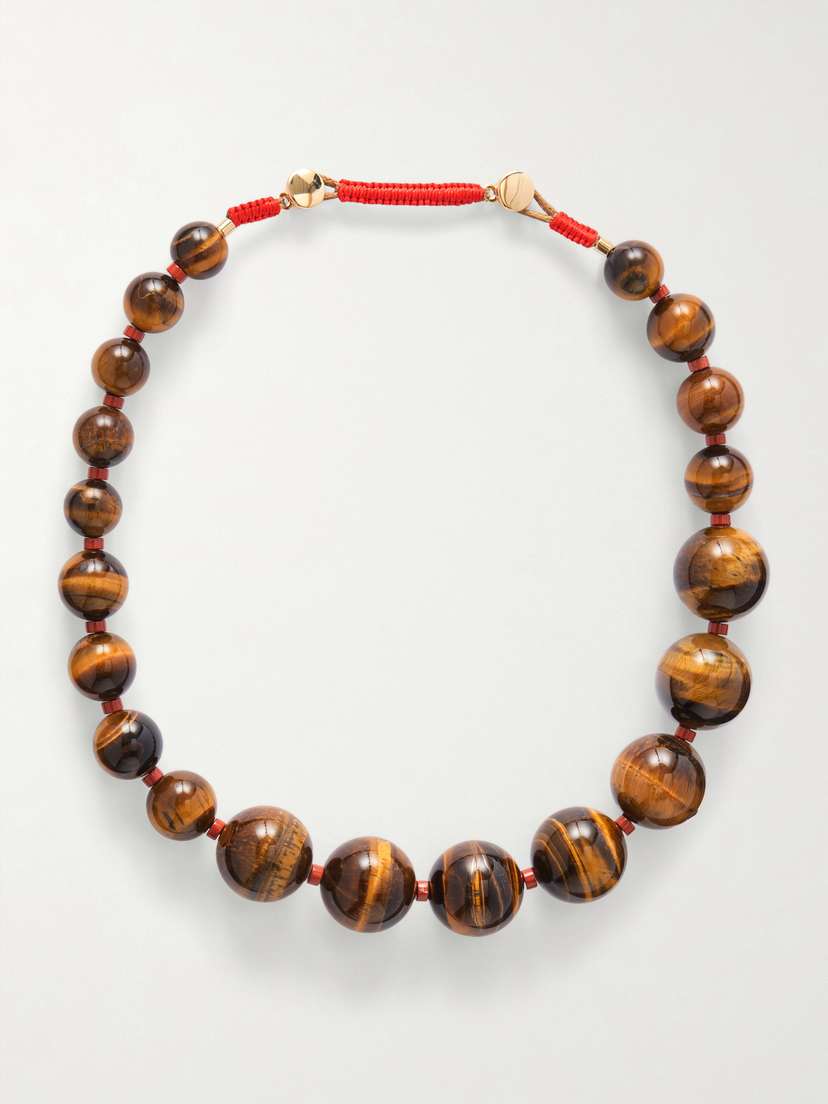 Roxanne Assoulin The Very Big Bead Stone Tiger's Eye Necklace