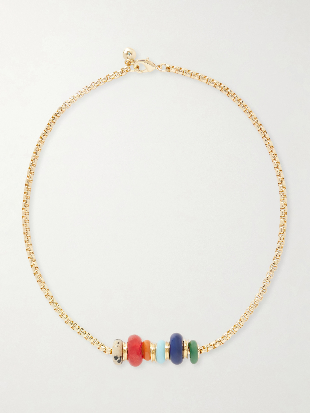 Roxanne Assoulin The Stone Slider Gold-tone Multi-stone Necklace