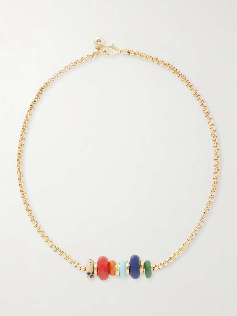 Roxanne Assoulin The Stone Slider Gold-tone Multi-stone Necklace