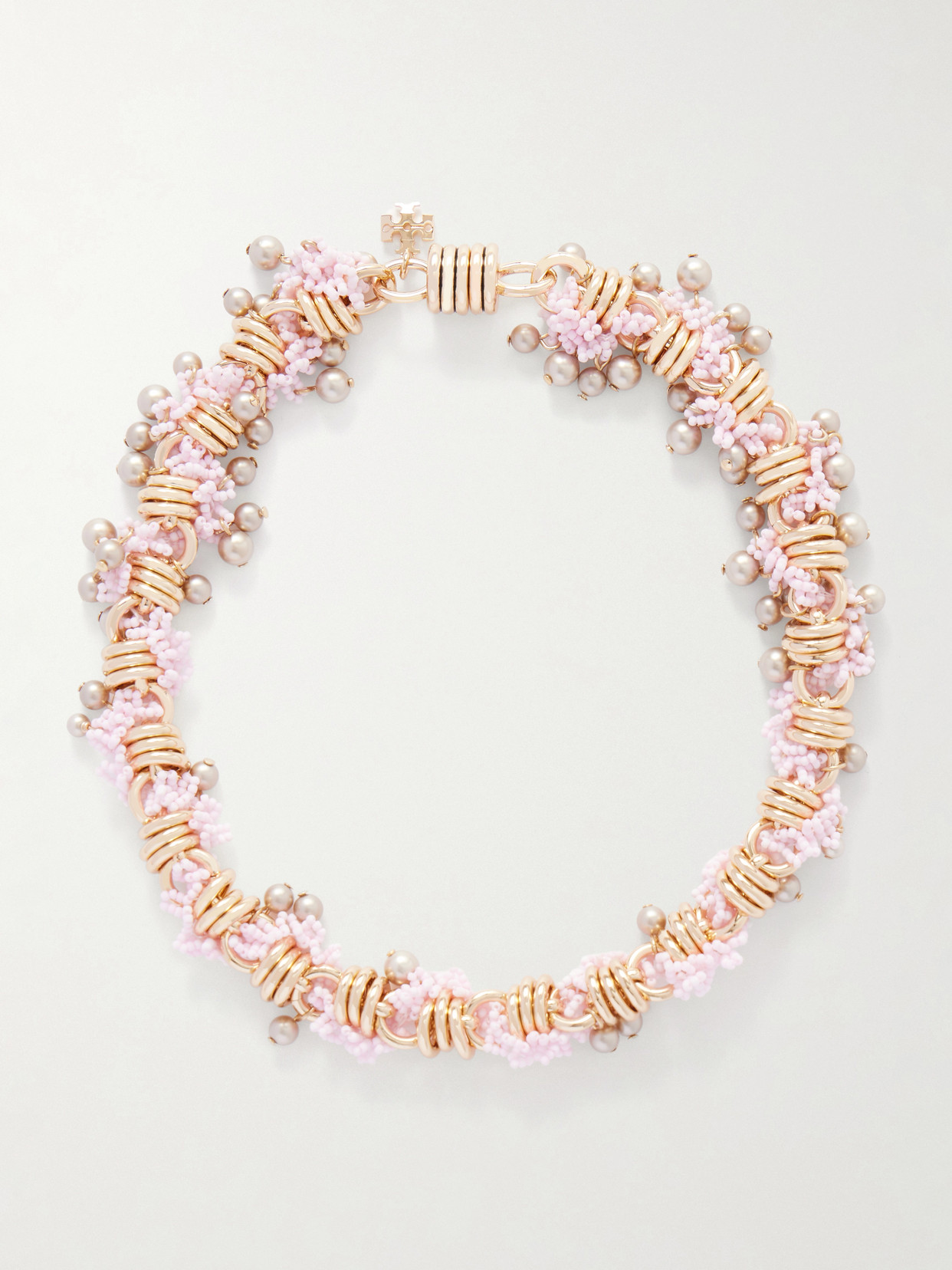 Tory Burch Beaded Necklace In Pink