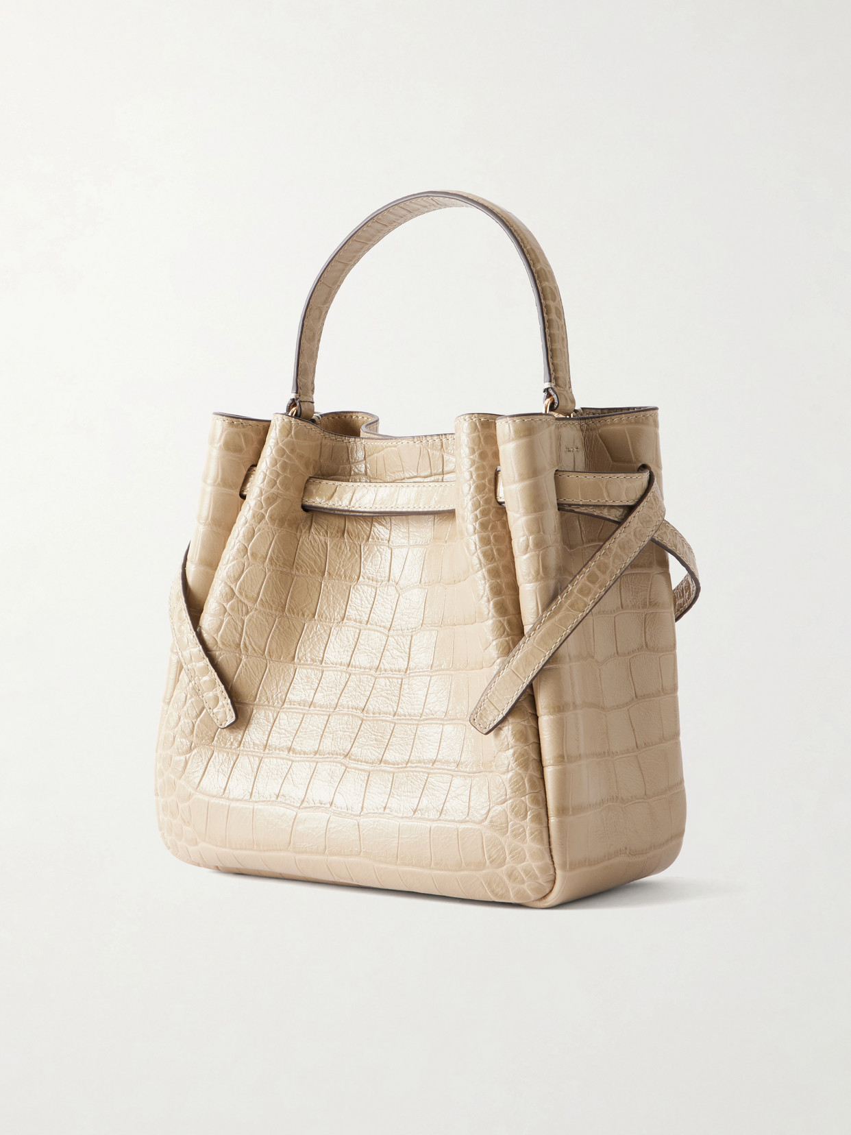 Croc-Effect Logo-Embellished Shoulder Bag