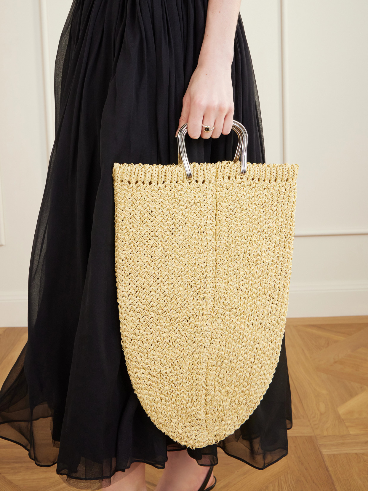 Woven Raffia Tote Bag