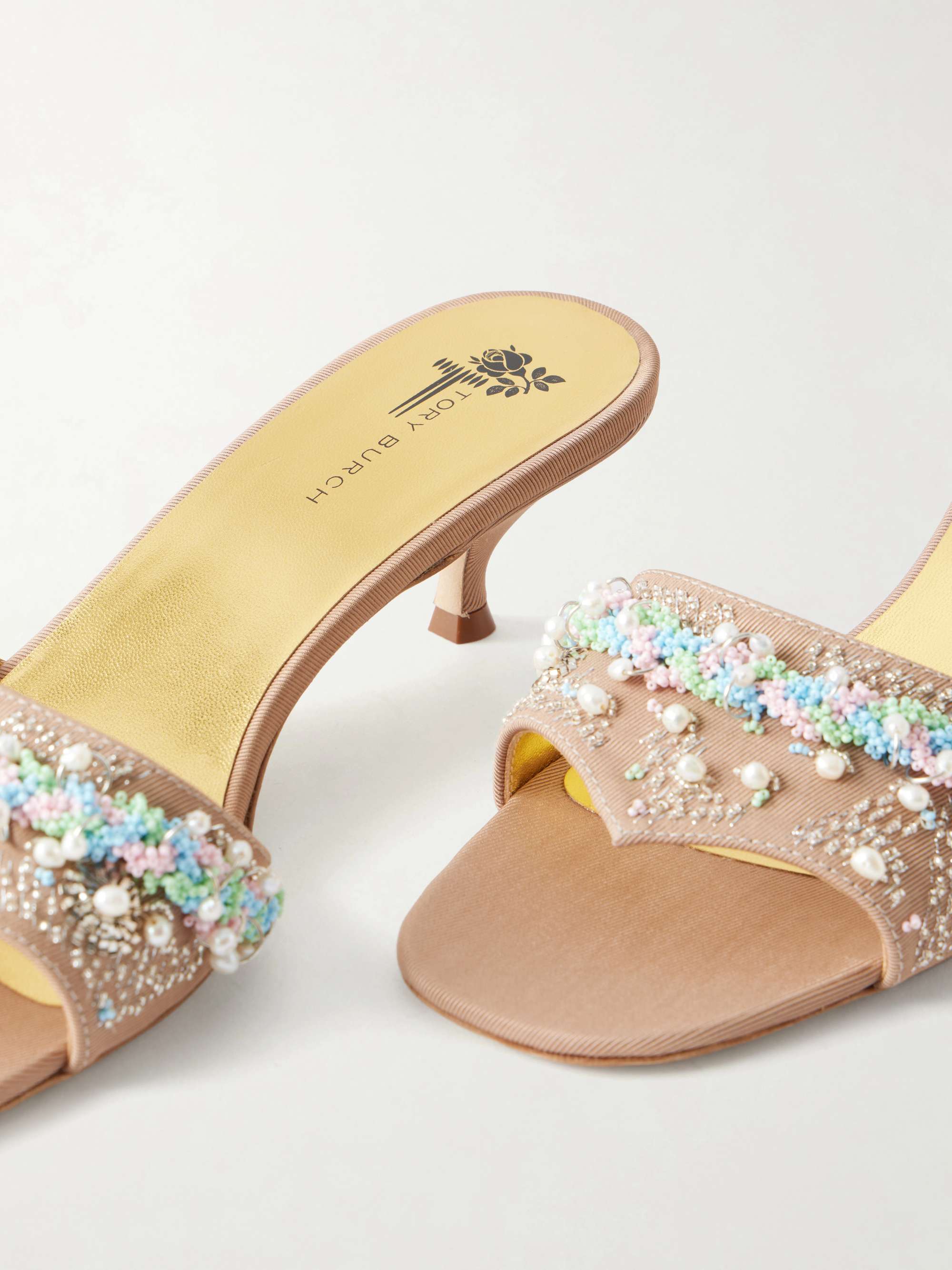TORY BURCH Embellished 45 sandals | NET-A-PORTER