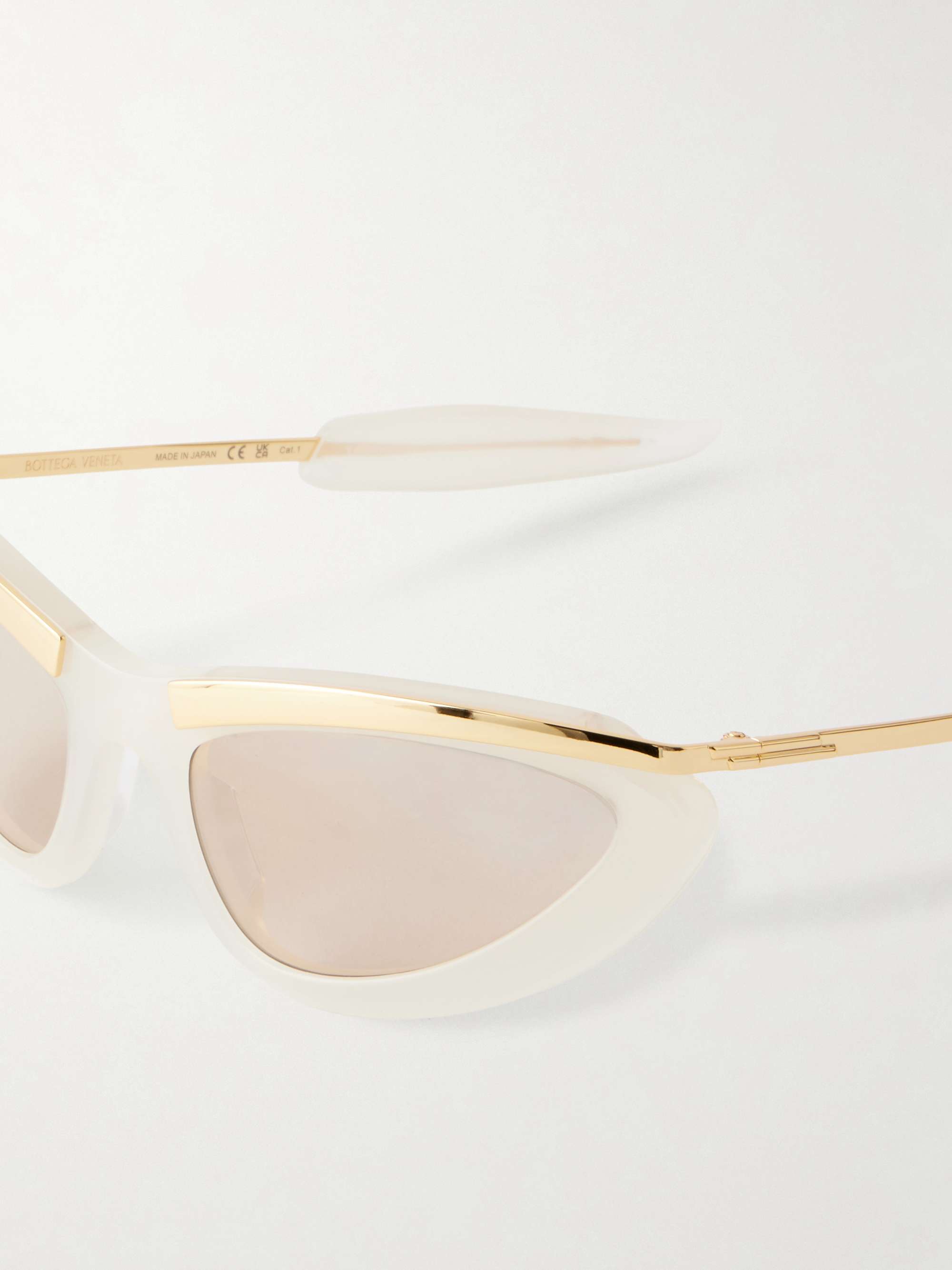 Bottega Veneta Cat Eye Sunglasses Ivory Frame Brown Lens Luxury Eyewear Bottega Veneta BV1101S Cat Eye Sunglasses | Fashion Eyewear US main image 3