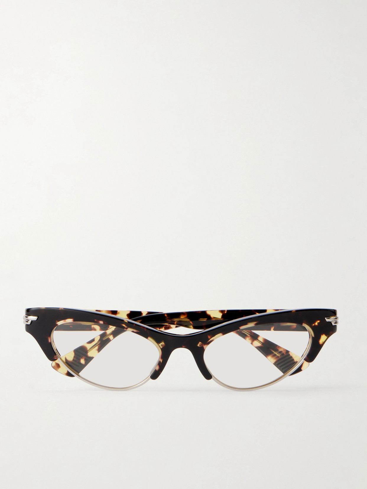 Bottega Veneta Cat-eye Tortoiseshell Acetate Optical Glasses In Red
