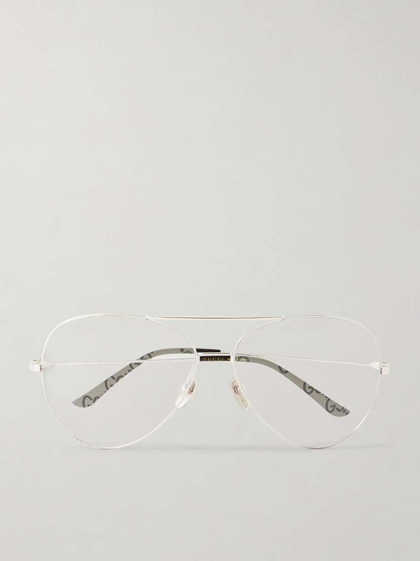 Gucci Eyewear Aviator-style Silver-tone Sunglasses