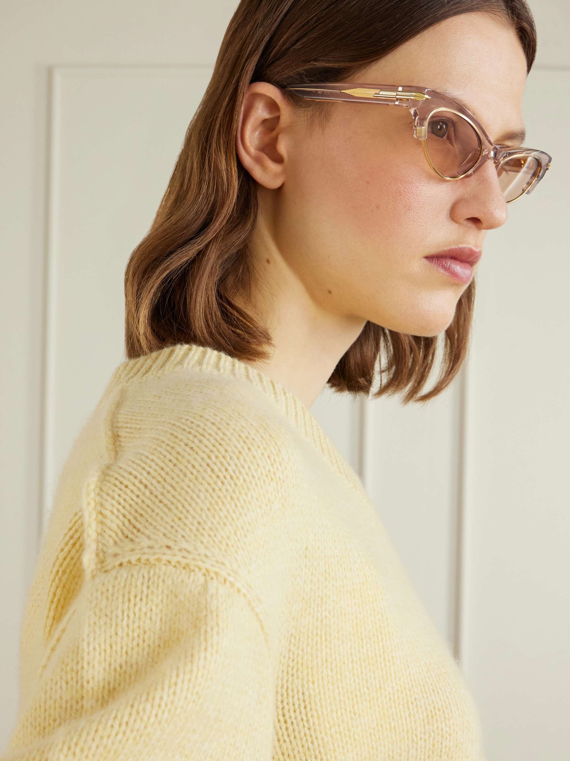 BOTTEGA VENETA EYEWEAR Cat-eye acetate sunglasses | NET-A-PORTER
