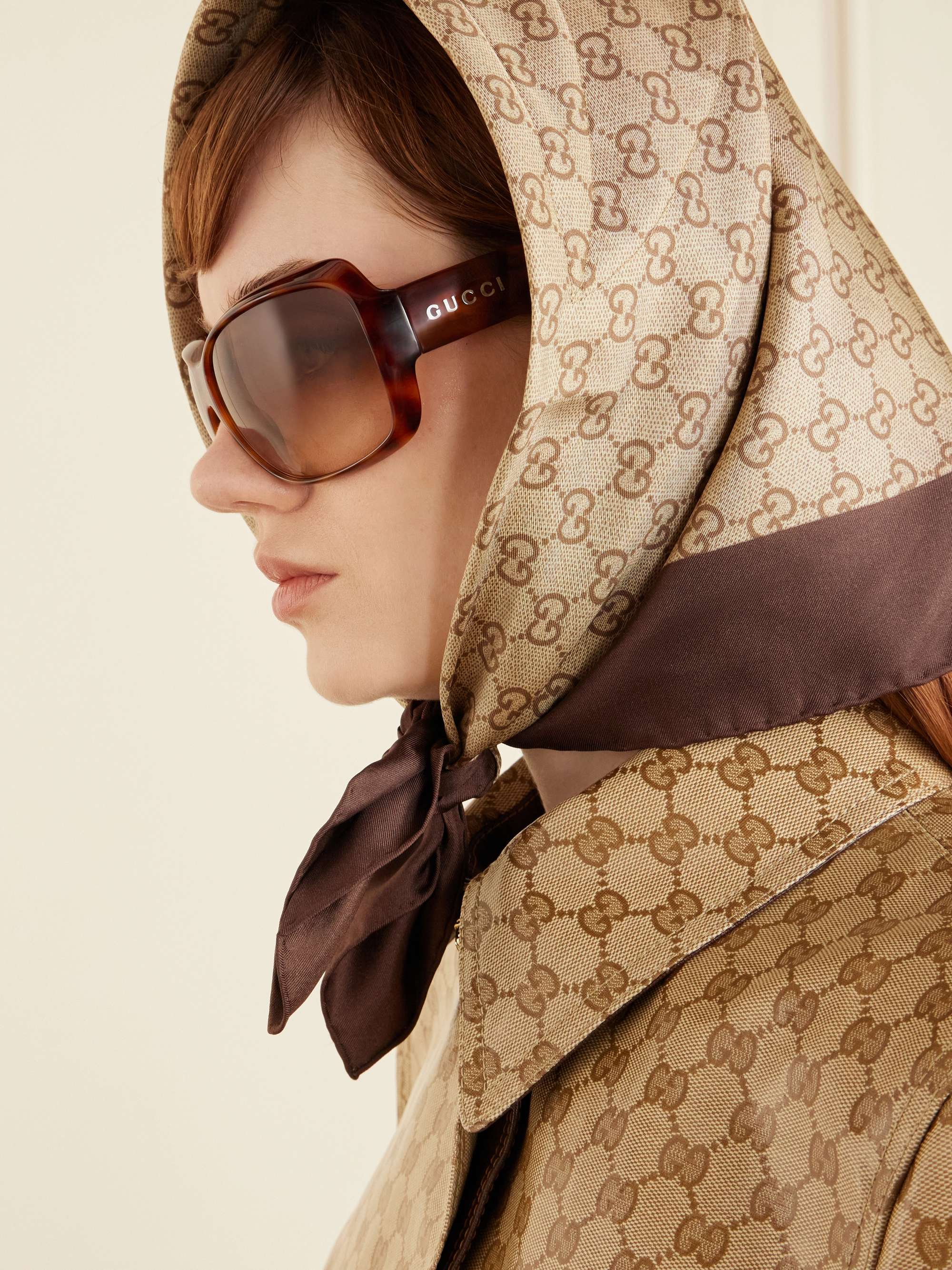 GUCCI EYEWEAR Square-frame tortoiseshell acetate sunglasses | NET