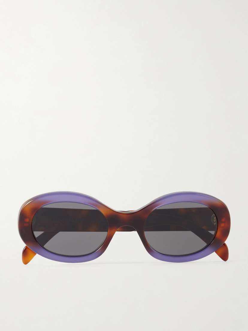 Triomphe Oval-frame Acetate Sunglasses