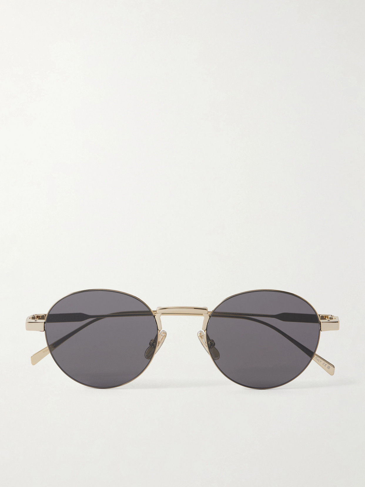 Celine Oro Round-frame Gold-tone Sunglasses