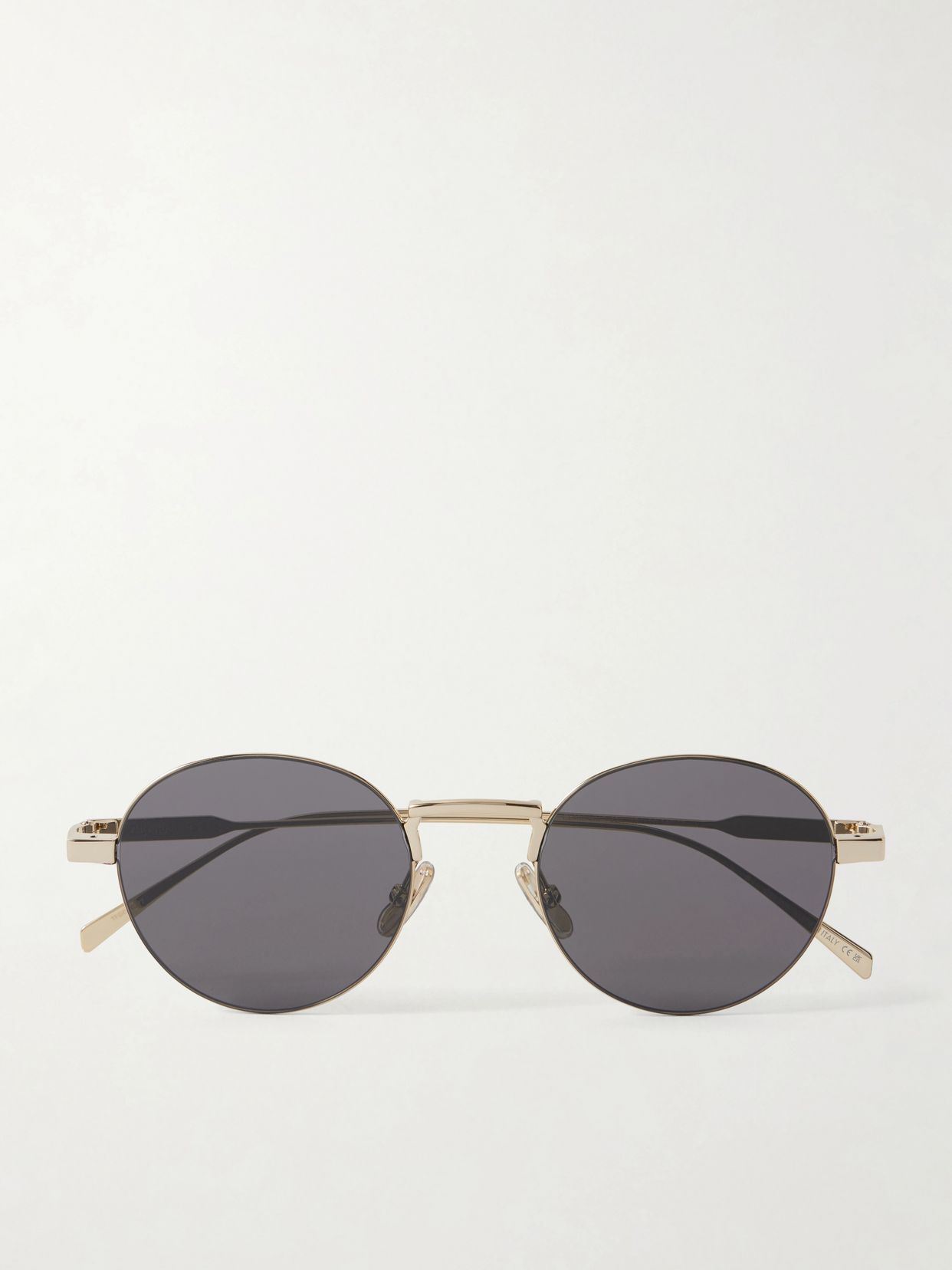 Oro round-frame gold-tone sunglasses