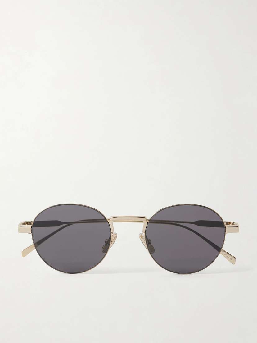 CELINE Eyewear Oro Round-frame Gold-tone Sunglasses