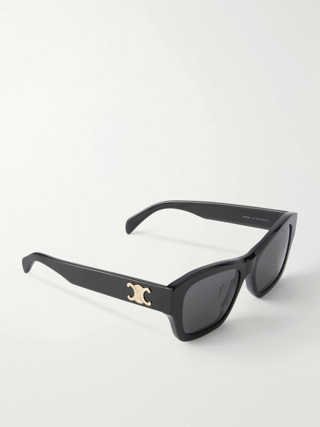 Celine Triomphe Square-frame Acetate Sunglasses In Black