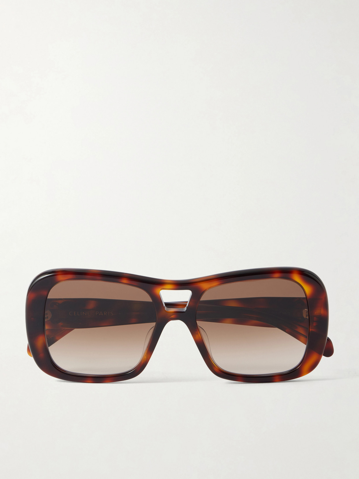 Celine Aviator-style Tortoiseshell Acetate Sunglasses In Brown