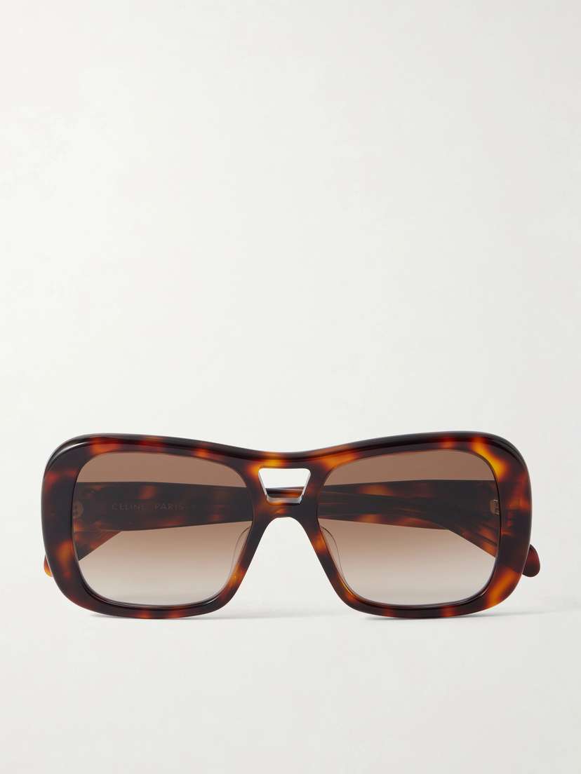 CELINE Eyewear Aviator-style Tortoiseshell Acetate Sunglasses