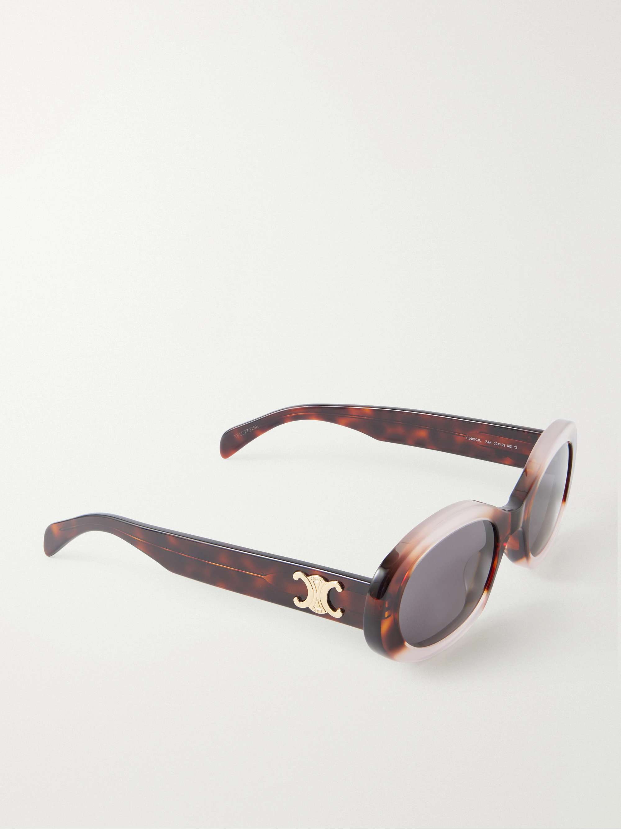 CELINE EYEWEAR نظارات شمسية Triomphe من الأسيتات بإطار بيضاوي الشكل