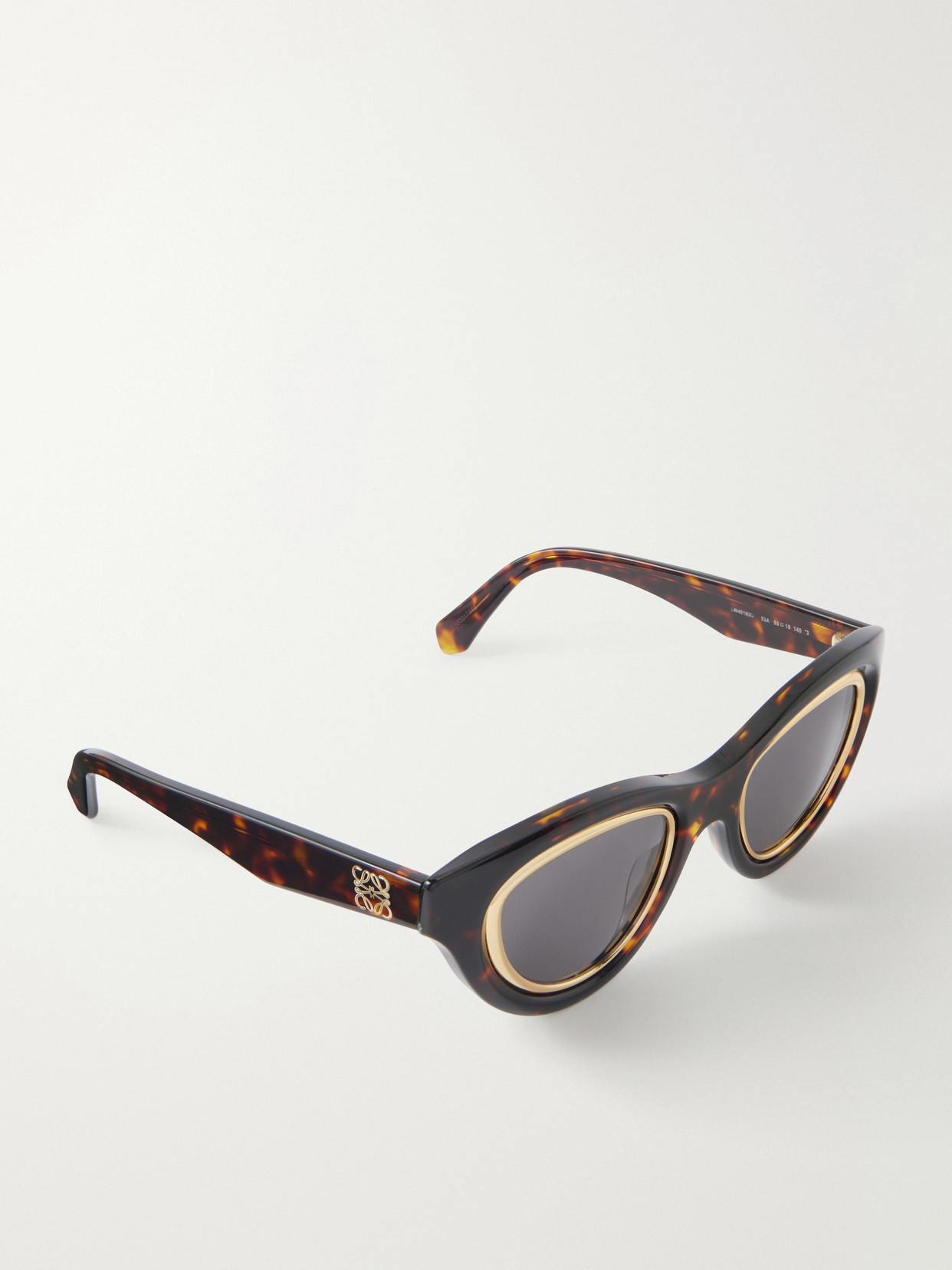 Loewe Anagram Cat-eye Tortoiseshell Acetate And Gold-tone Sunglasses In Brown