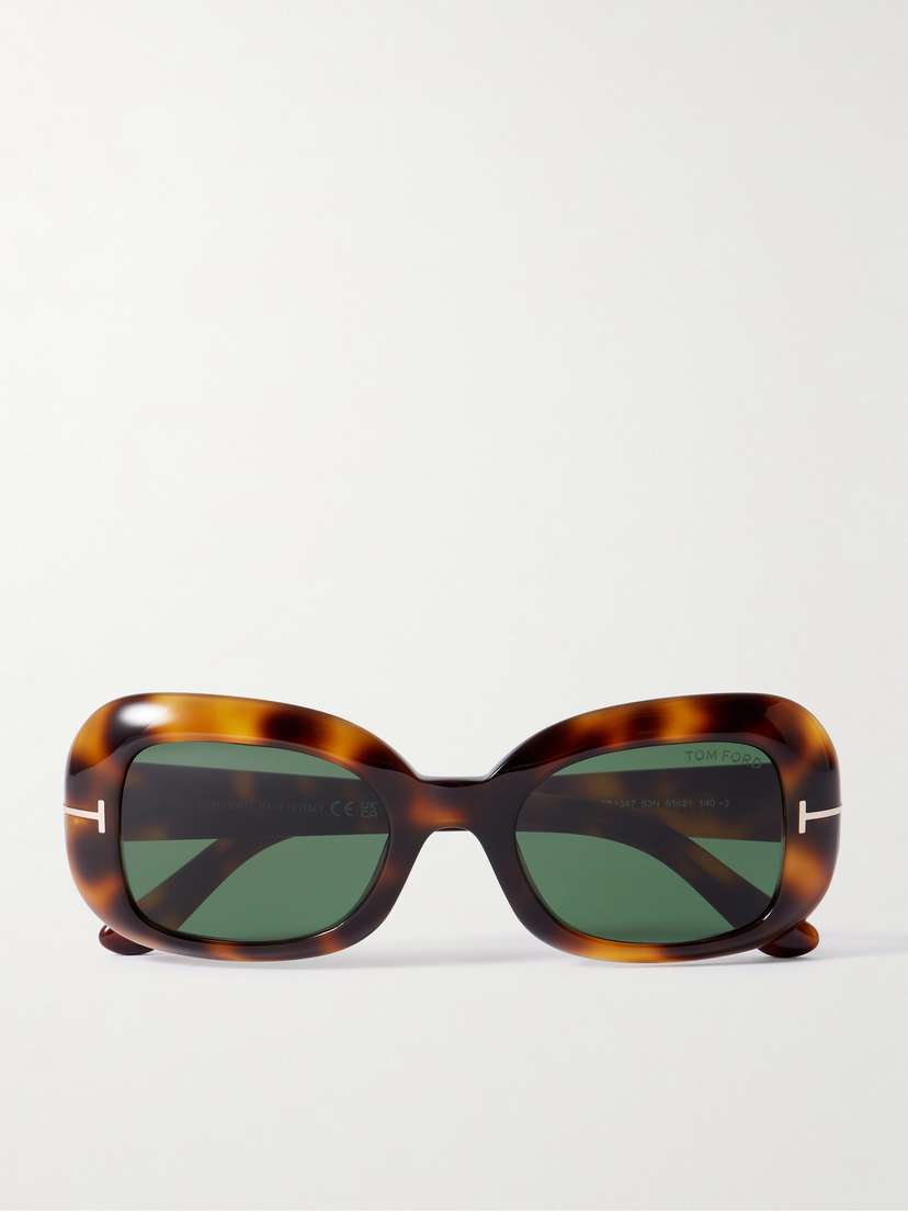 Tom Ford Paloma Square-frame Tortoiseshell Acetate Sunglasses