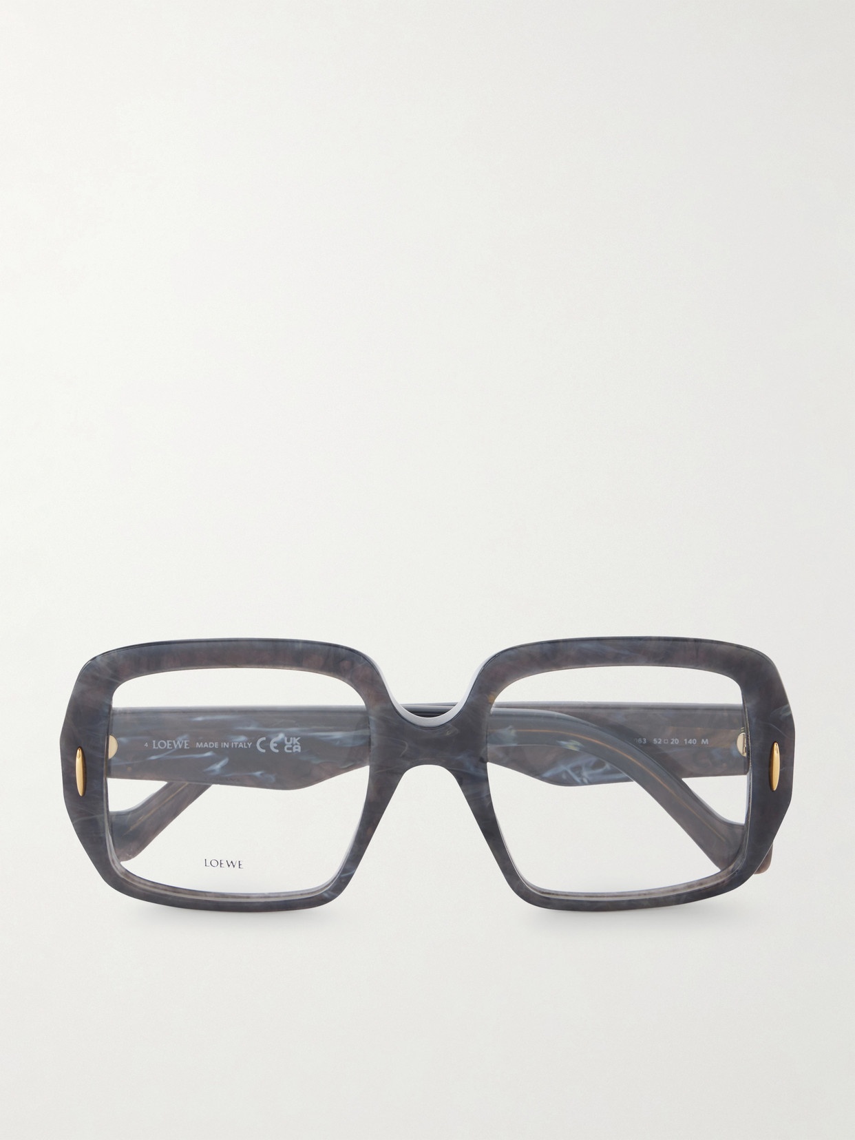 Loewe Anagram Square-frame Acetate Optical Glasses In Gray