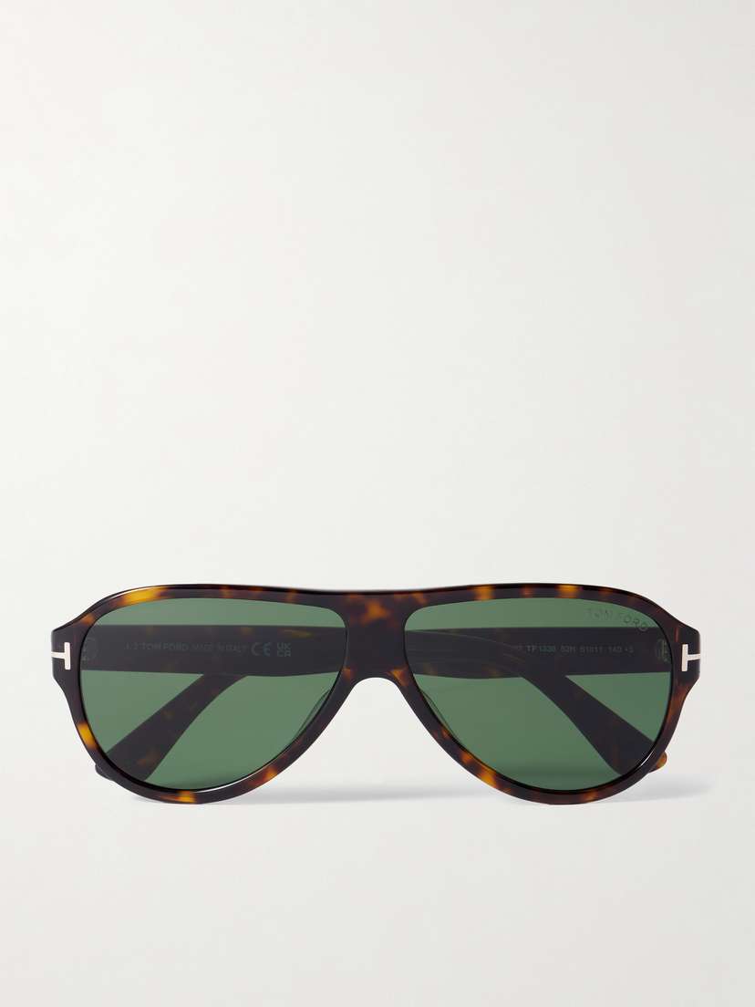 Tom Ford Samuele Aviator-style Tortoiseshell Acetate Sunglasses