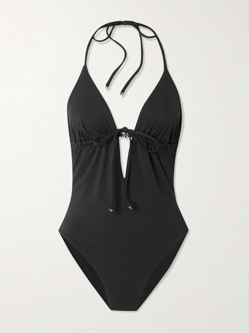 Tory Burch Cutout Halterneck Swimsuit