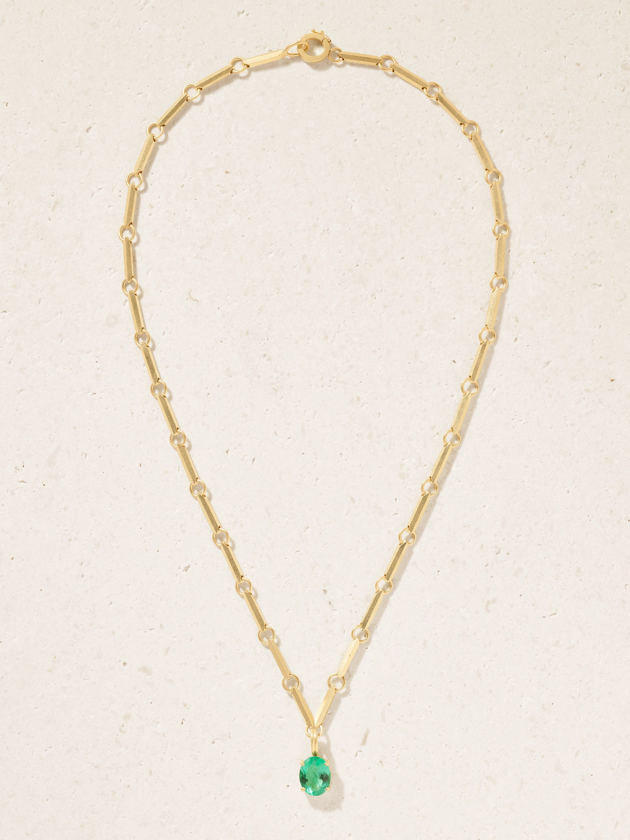 Irene Neuwirth Heroic 18-karat Gold Emerald Necklace In Green