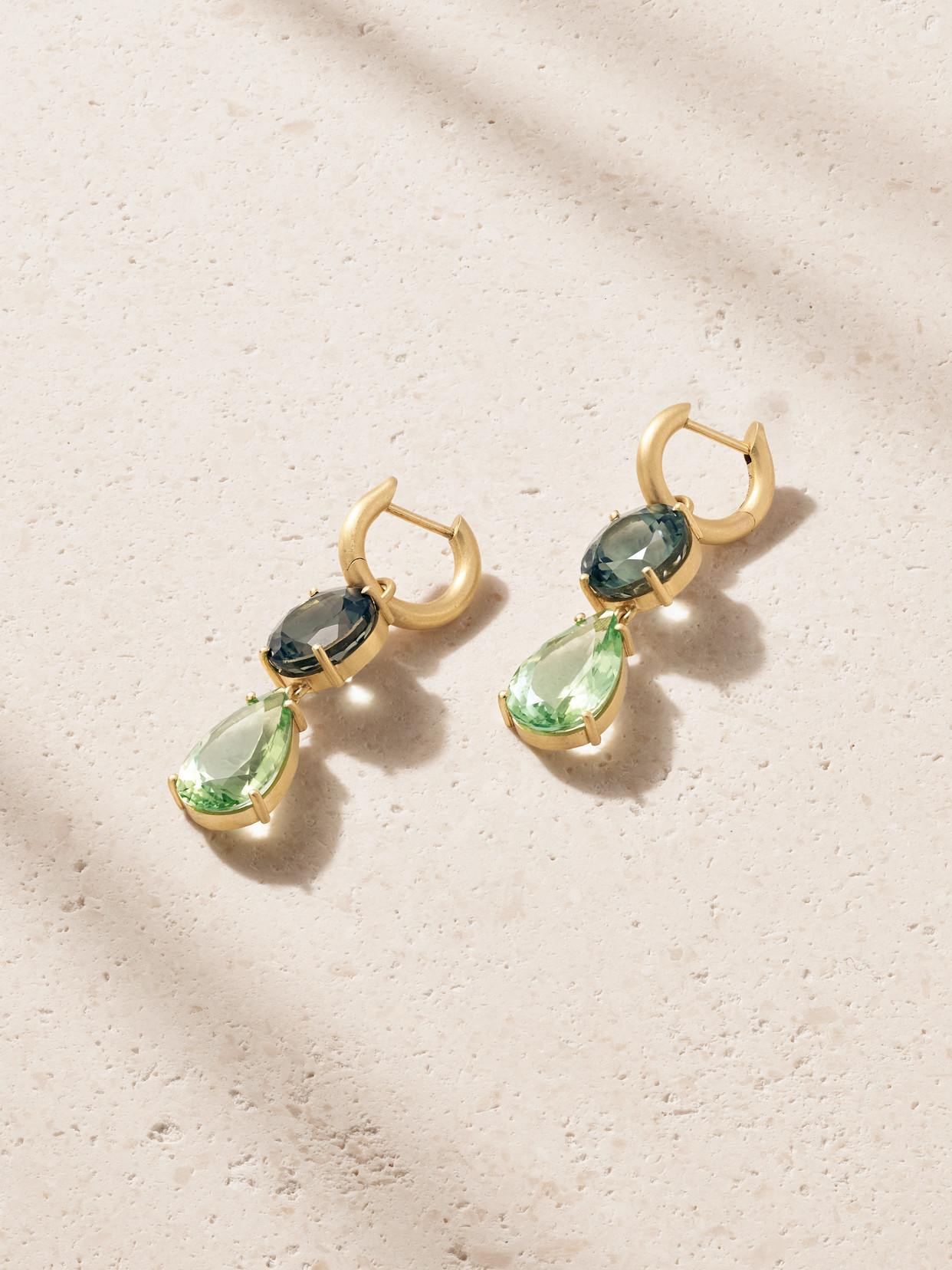 Irene Neuwirth Gemmy Gem 18-karat Gold Tourmaline Hoop Earrings