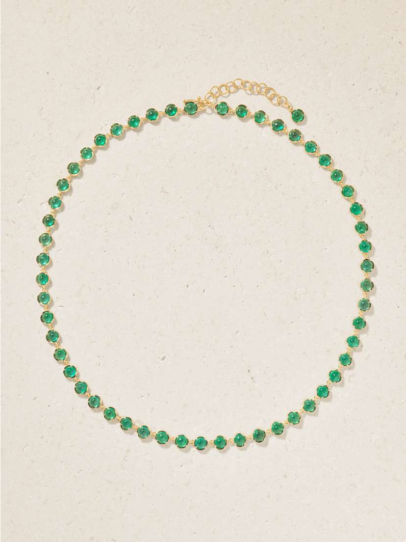 Irene Neuwirth 18-karat Gold Emerald Necklace