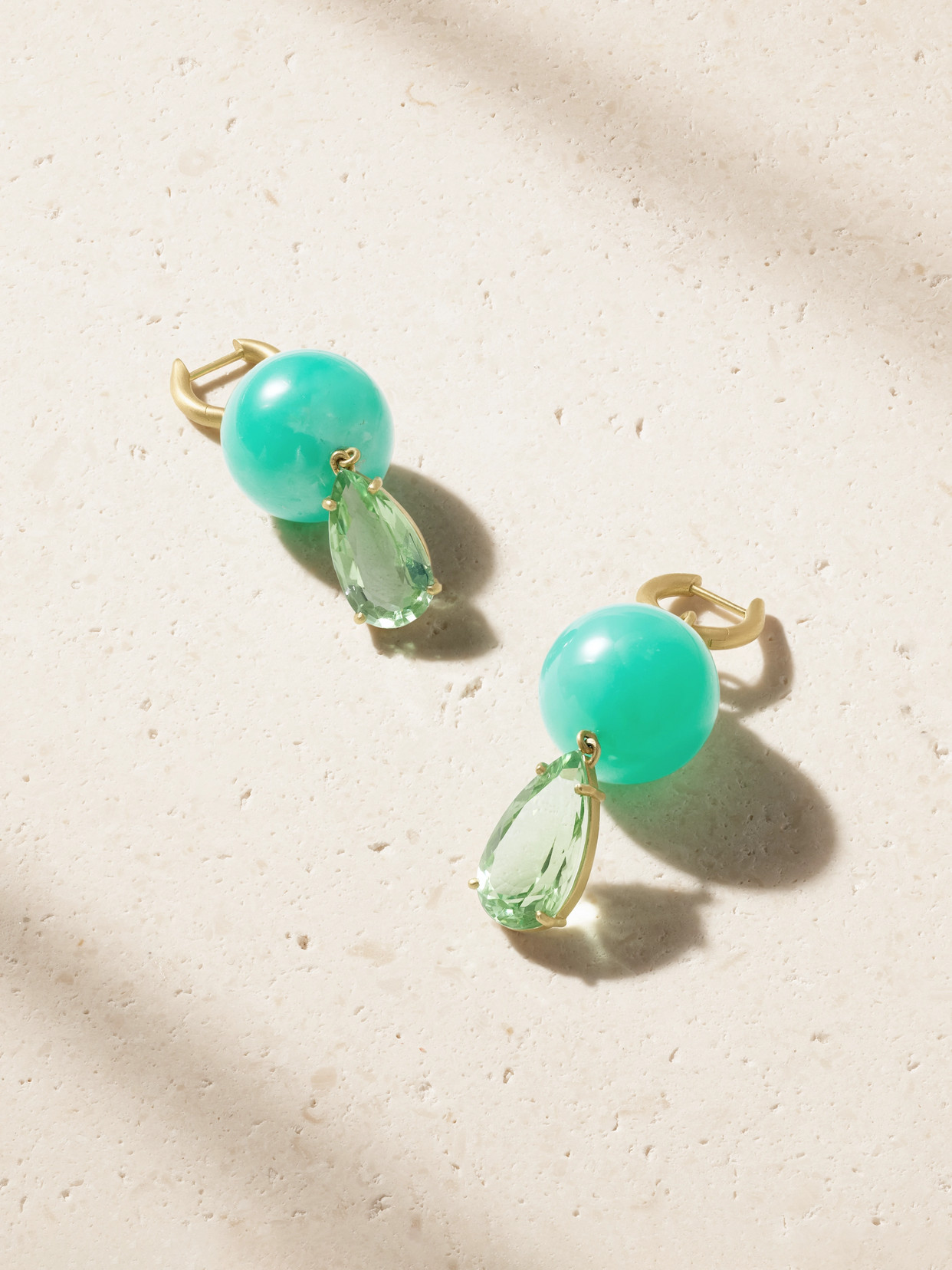 Irene Neuwirth Gumball 18-karat Gold, Chrysoprase And Tourmaline Earrings In Green