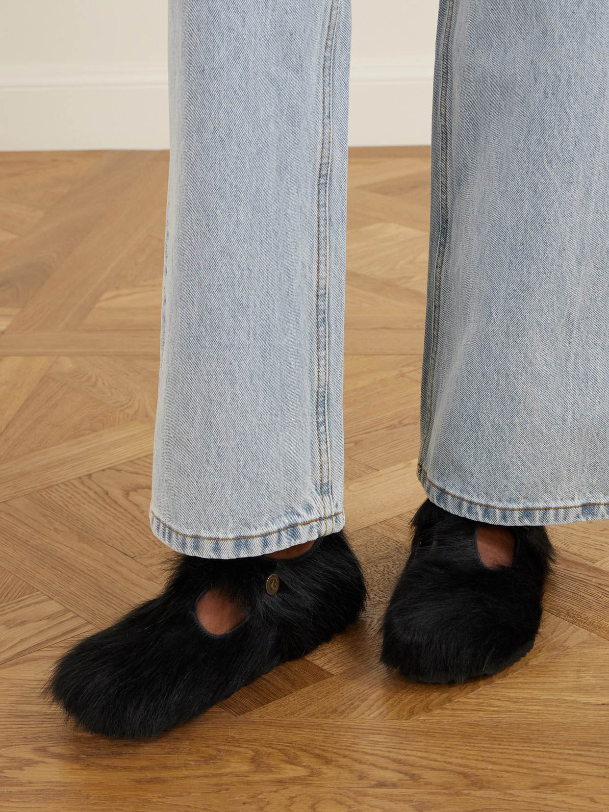 1774 - + Sftm Paris Calf Hair Mary Jane Pumps