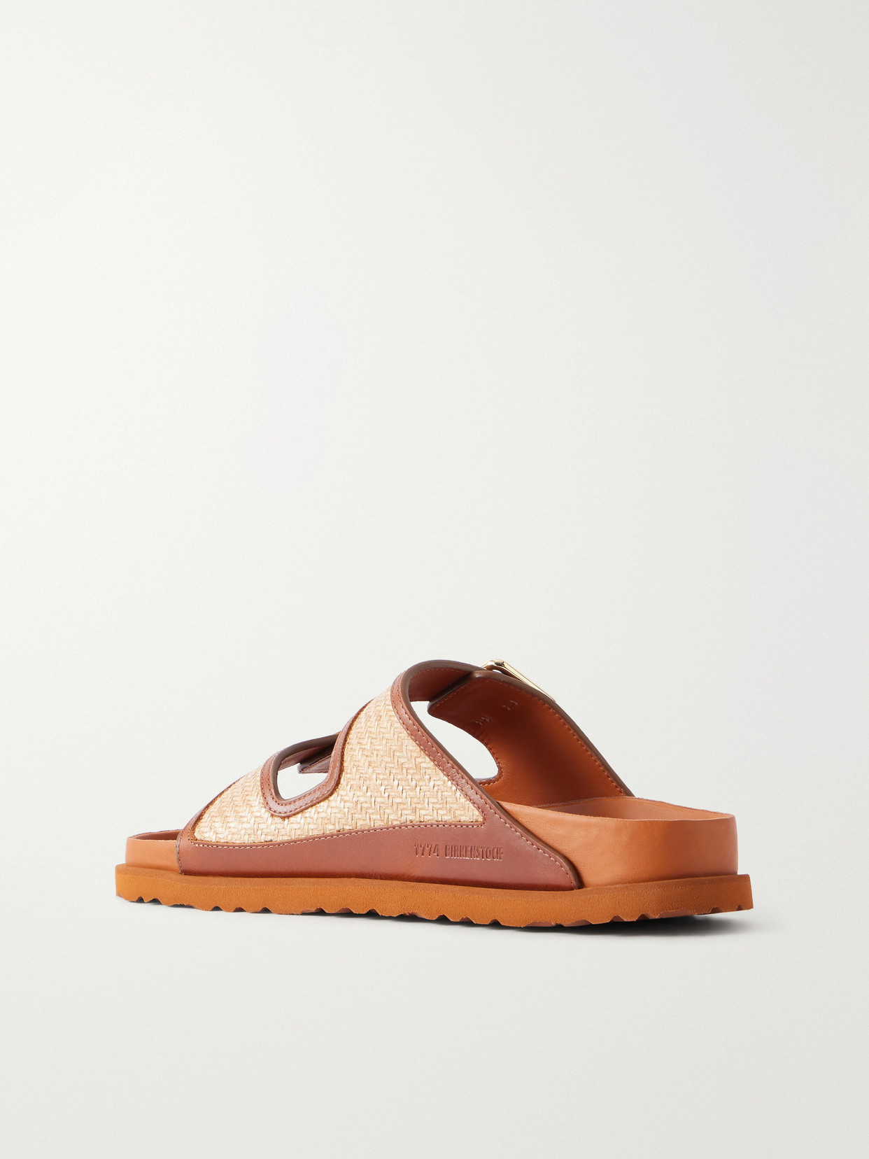 1774 - Arizona Leather-Trimmed Raffia Sandals