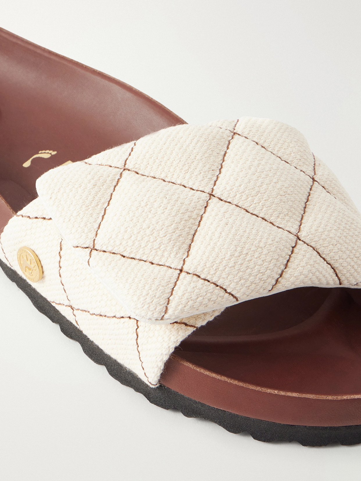 1774 - Sylt Padded Quilted Canvas Sandals