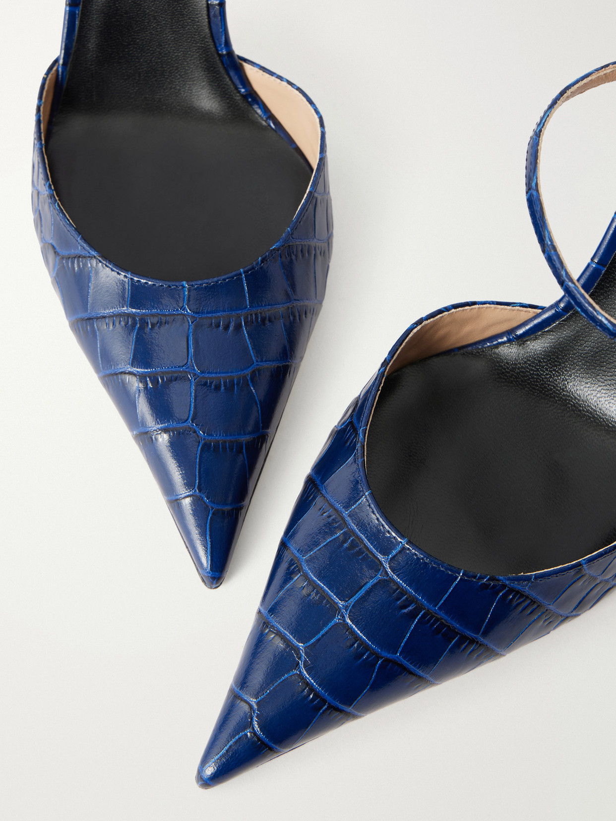 85 Croc-Embossed Pumps